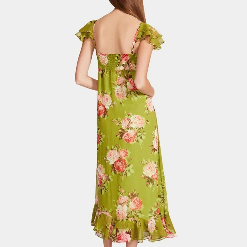 Betsey Johnson Bouquet Bounty Floral Green Dress NWT - Picture 5 of 8